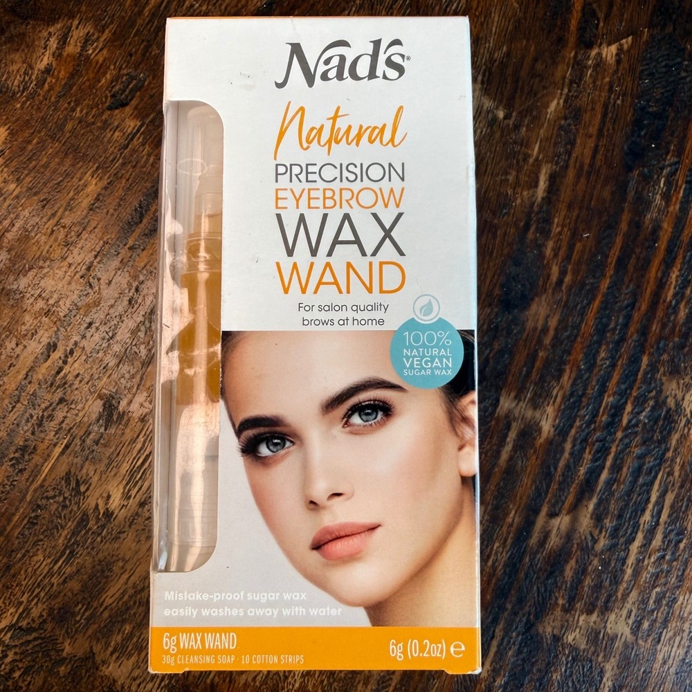 Nads Natural Precision Eyebrow Wax Wand 6g Vegan Sugar Wax‎ Kit New